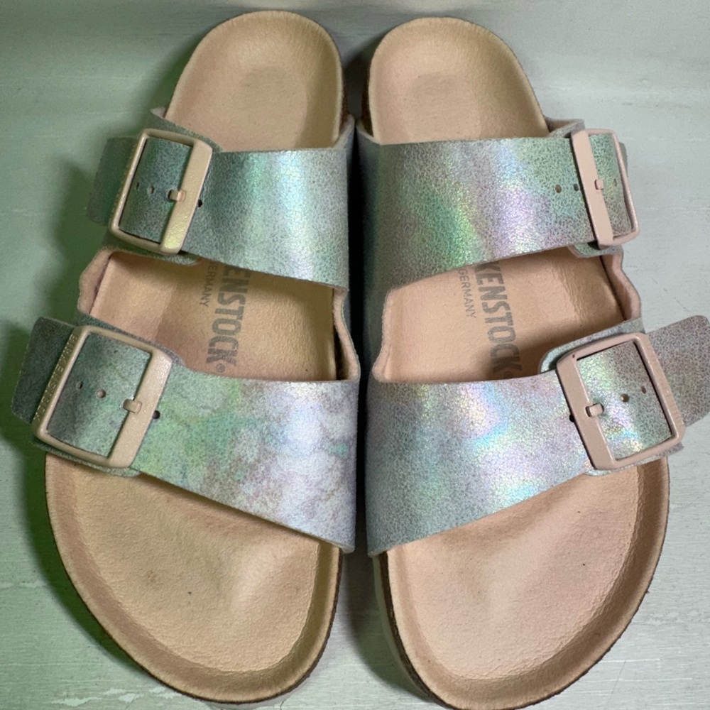 Birkenstock Arizona Shoes Women’s Vegan Size 7 Multicolor/Iridescent